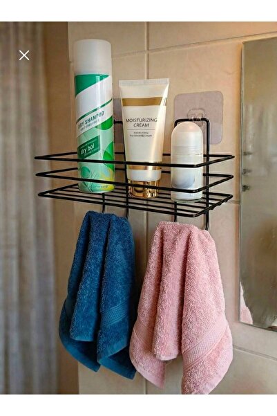 STATİKA HOME Askılı Banyo Rafı GENİŞ , Duş Şampuanlık , Duşakabin Havlu Askıs...