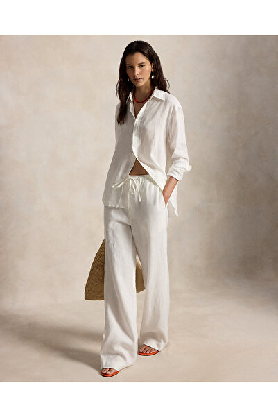 Ralph Lauren Black Label Special Cut Linen Drawstring Trousers