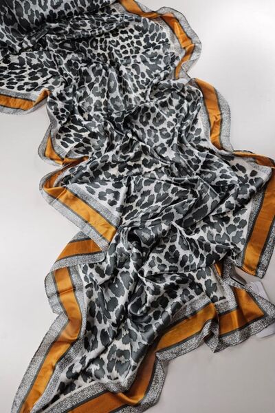 shalya scrafs Modern Animal Polka Dot Pattern Voile Silk Shawl Accessory Shou...