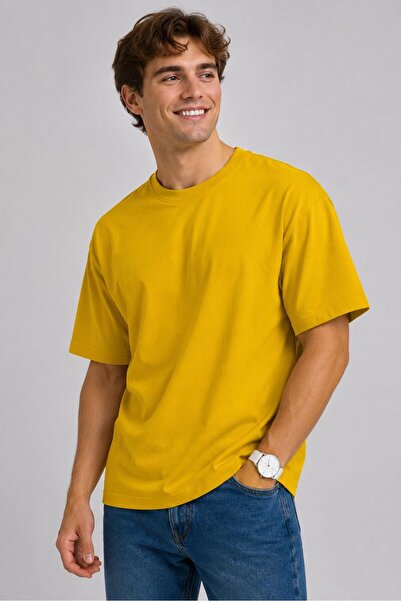 Lizbon Style Men's 100% Cotton T-Shirt Regular Fit Crew Neck T-Shirt