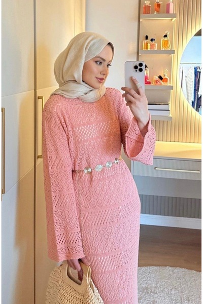 Adalenna Moda Uzun Örme elbise