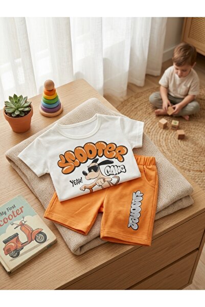INFANT Set tricou și pantaloni scurți băieți cu câine