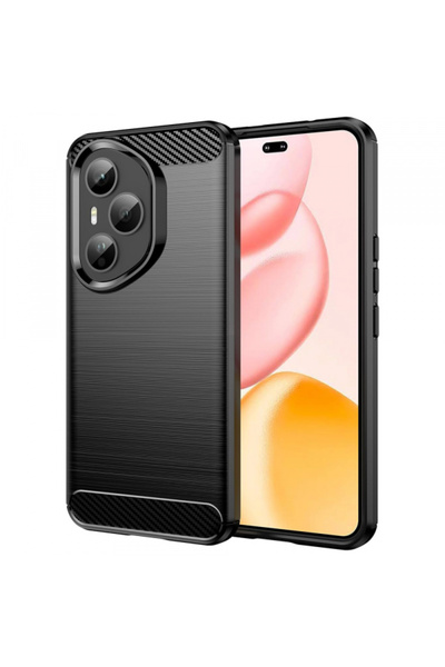 Techsuit Калъф за Honor 400 Pro, Техсуит, Карбон, Черен