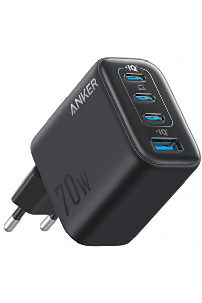 Anker Incarcator Retea Zolo, 70W, 1 x USB-A - 3 x USB-C, Negru A121CG11