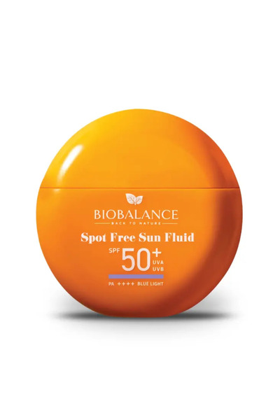 Biobalance Fără pete, protecție solară fluidă SPF 50+ UVA & UVB, PA++++ Lumin...
