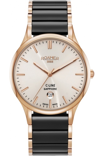 Roamer ceas de damă/bărbătesc 658833 49 35 61, aur roz, stil bijuterie