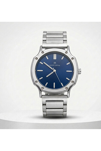 MOUNT ROYAL Mont Royal Men's Watch Steel Silver Color and Navy Dial