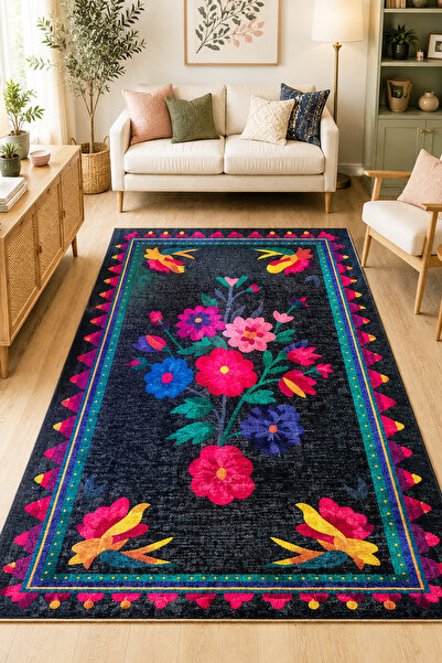Chilai Home Lonye Makinede Yıkanabilir Kaymaz Taban Leke Tutmaz Dijital Salon...