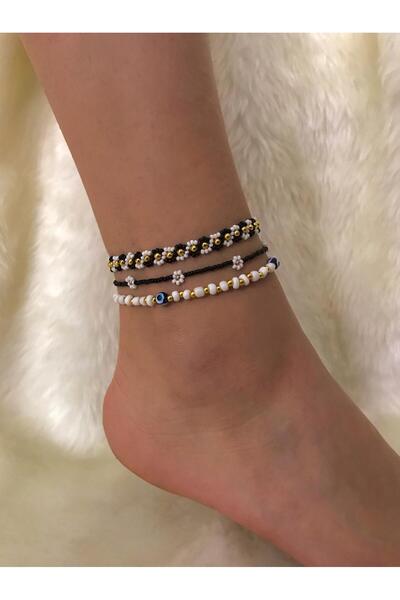 Beykan handmade 3-Piece Luck Series Anklet