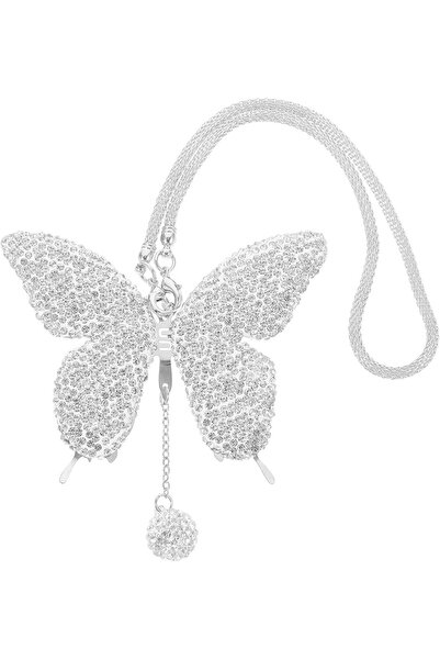 Arabest 1PCS White Butterfly Car Accessories, Car Interior Mirror Ornaments, ...