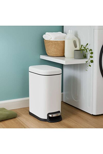 PAN HOME Weston 5l Slim Step Bin 30.7x14.4x29cm-white