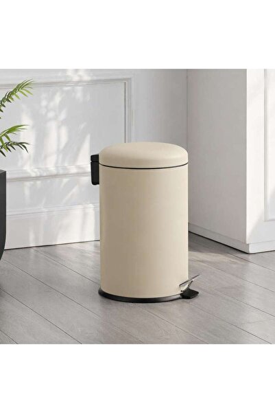 PAN HOME Daily Soft Close Metal Pedal Bin 26x20.5x31cm 5l - Beige