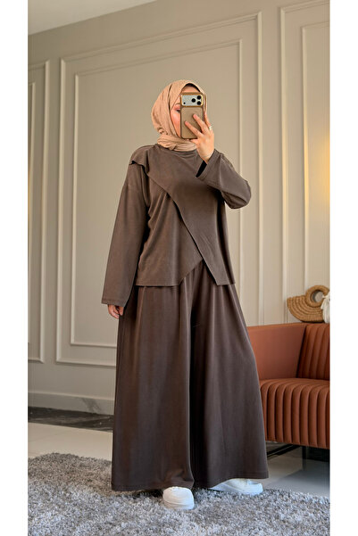 Suede Style 6582 - Set de pantaloni tunică asimetrici, eleganti, confortabili...