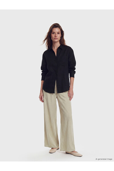 LC Waikiki Özmarka New Season Elastic Waist Wide Leg Women's Trousers