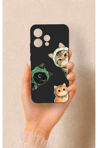 Vip Case Oppo Reno 15 5G Uyumlu Kedi Ekibi Desenli Silikon Kılıf
