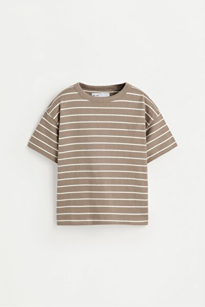 LEFTIES Çizgili heavy t-shirt