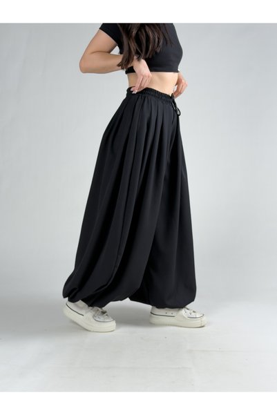 COCOPELLI Super Oversize Black Women's Jogger Pants Coc3224