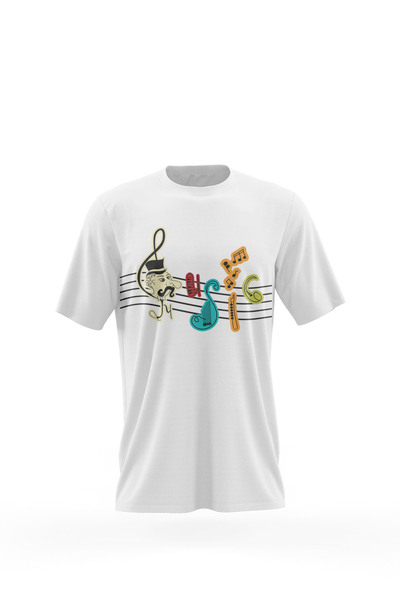 iLovePrints Μπλούζα Muzic Νότες