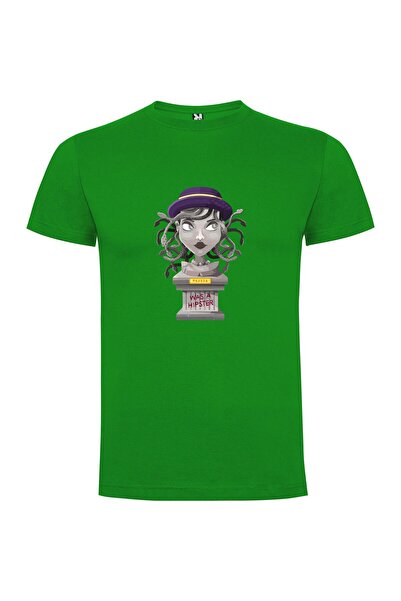 iLovePrints Sad Medusa's Purple Hat Tshirt