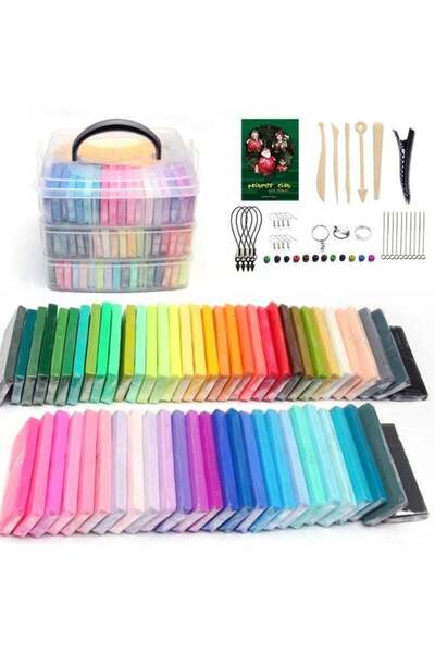 slant Kit Polymer Clay Set for Kids & Hobbyists - 50 Colors + Tools & Storage...