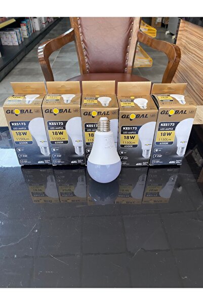 Global 18 Watt Led Ampul Beyaz Işık (5 Adet)