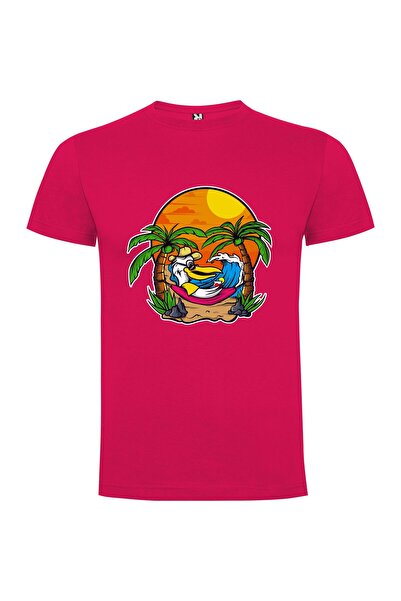 iLovePrints Beach Bird Sunbathing Tshirt