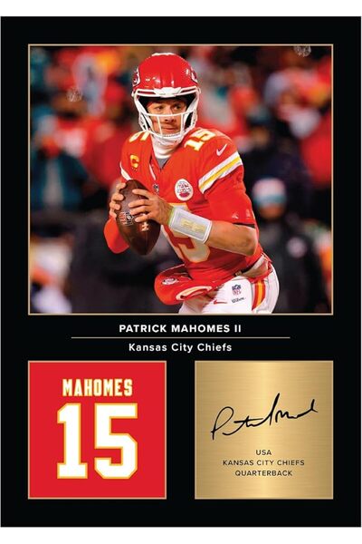 ESSESORIES Icons Patrick Mahomes Signed A4 Printed Photo Picture Display Post...