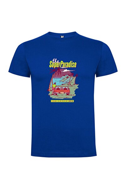 iLovePrints Synthwave Paradise Poster Tshirt