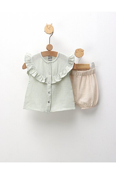 MiniKids Set de vara, Martha, verde-crem