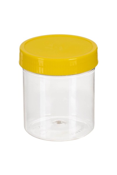 Z Store Recipient de depozitare din plastic transparent cu capac galben pentr...