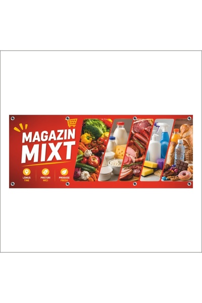 media Πανό, "Mixed Store" μοντέλο3, 200 x 80 εκ., εξωτερικού χώρου