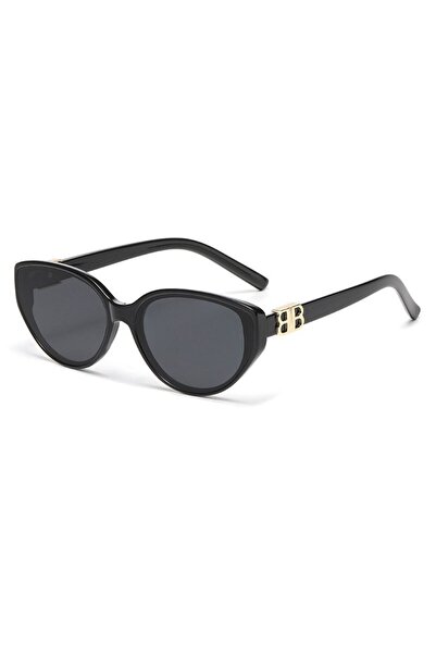 Tessero Ochelari de soare dama, Stil Cat-Eye, Rama Neagra din Acetat, Detaliu...