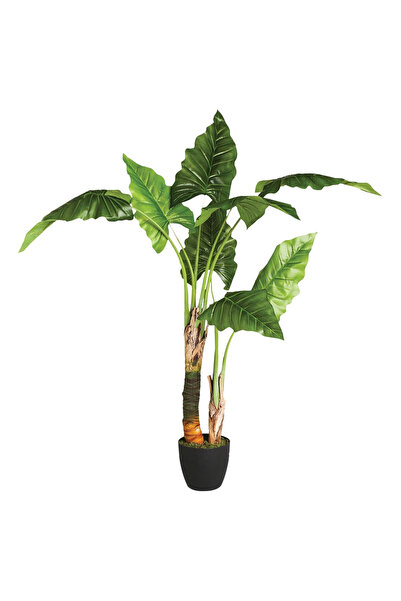 Brius Plantă artificială de bananier cu ghiveci, frunze late și exotice din P...
