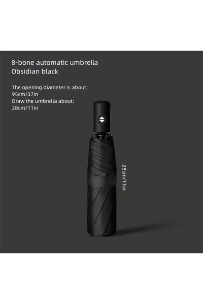 Choice 8K black Umbrella Fully Automatic Thickened Enlarged Reinforced Foldin...