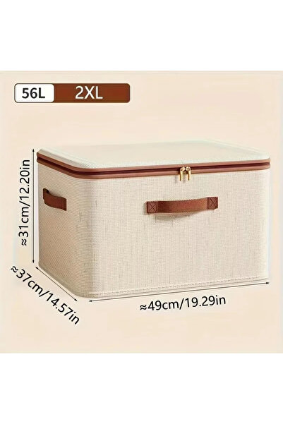 Choice 56L 49x37x31CM Large Household Storage Box Heavy-duty Hard Shell Cotto...