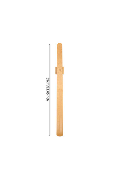 choice2 wood color 55cm Beech Wood Magnetic Shoe Horn - Premium Long Handle, ...