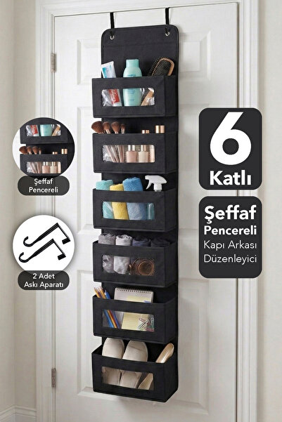 Empressco 6 Katlı Kapı Arkası Organizer - Çok Amaçlı Mutfak Banyo Dolap İçi D...