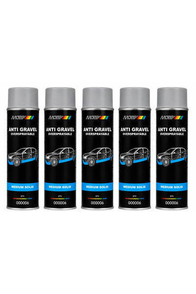Motip Set 5 Bucăți Spray Antigravel Revopsibil Gri 500 ml – Protecție Anticor...