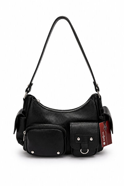 Sellini Multi-Pocket Katy Women's Shoulder Bag Black