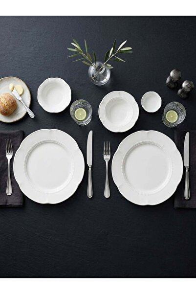 Bonna Porselen Nicole Flat Plate Dinner Serving Plate (21 cm 6 Pieces)