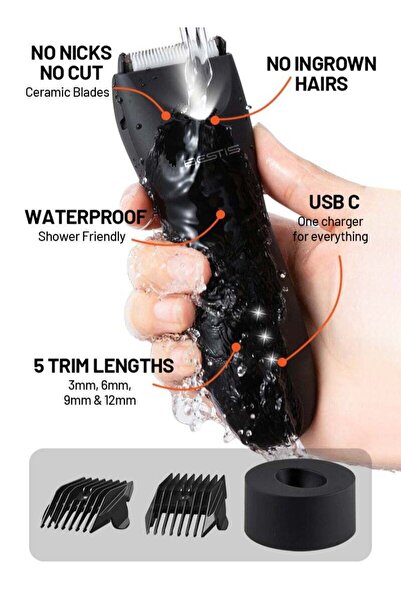 BESTIS Body Trimmer for Men, Men Grooming for Body, Electric Trimmer, Body Sh...