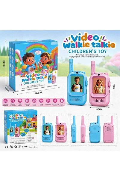 ABRAXTECH Video Walkie Talkie Çocuk Telsizi Kamera Ekranlı Oyuncak Seti 2'li ...