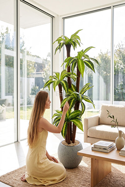 Yapay Çiçek Deposu Küre Saksıda Yapay Ağaç Albion Cordyline 155 cm