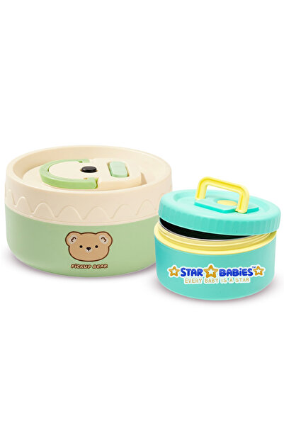STAR BABiES Starbabies - Stainless Steel Mnii lunch box/ food jar combo for f...