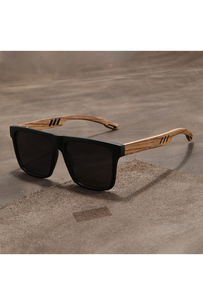 Choice black Retro Walnut Sunglasses Brand Ultra-Light Sunglasses For Men and...
