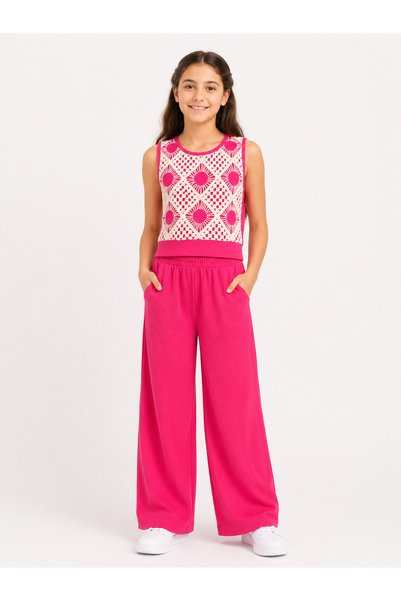 Çiko Çocuk Giyim Girl's Lace Detailed Suit