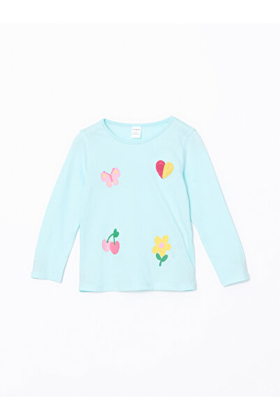 LC Waikiki Tricou de fete cu guler rotund și broderie