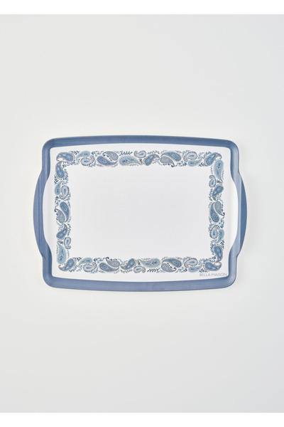 Bella Maison Paisley Melamin Tepsi Mavi (42x31 cm)