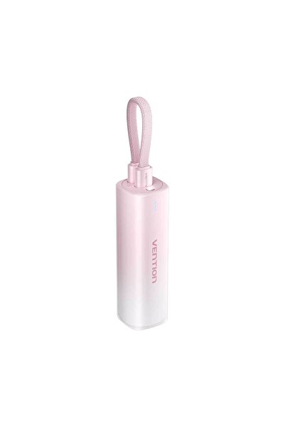 Vention FHW 5000mAh 20W USB-C ve Lightning Mini Powerbank Dahili Askı Kablolu...