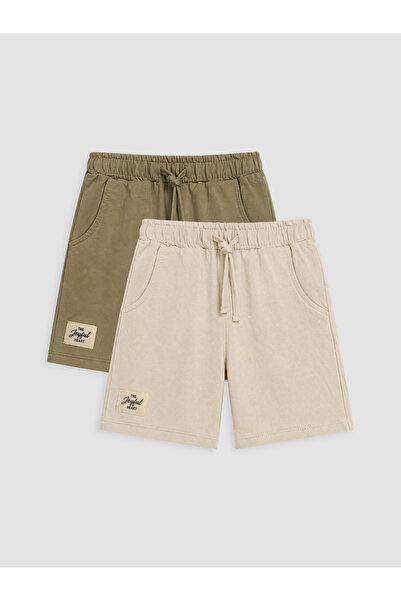LC Waikiki Pantaloni scurți pentru băieți cu talie elastică, pachet de 2